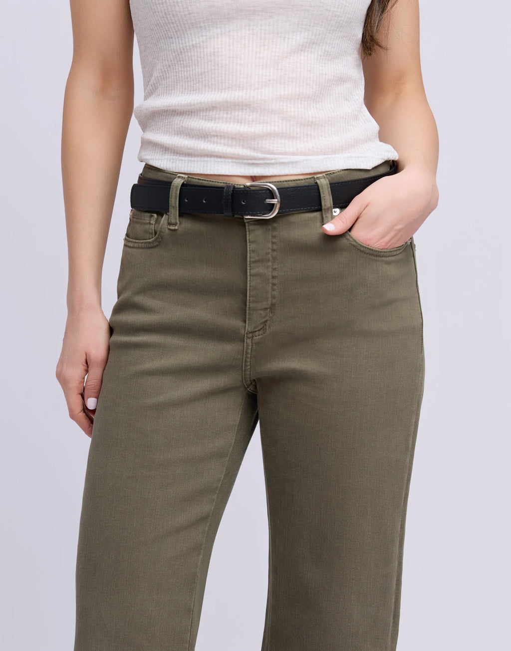 Jeans Lily à jambes larges - OPRAH KAKI - Yoga Jeans