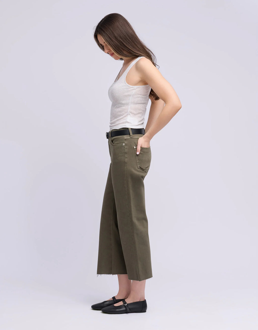 Jeans Lily à jambes larges - OPRAH KAKI - Yoga Jeans