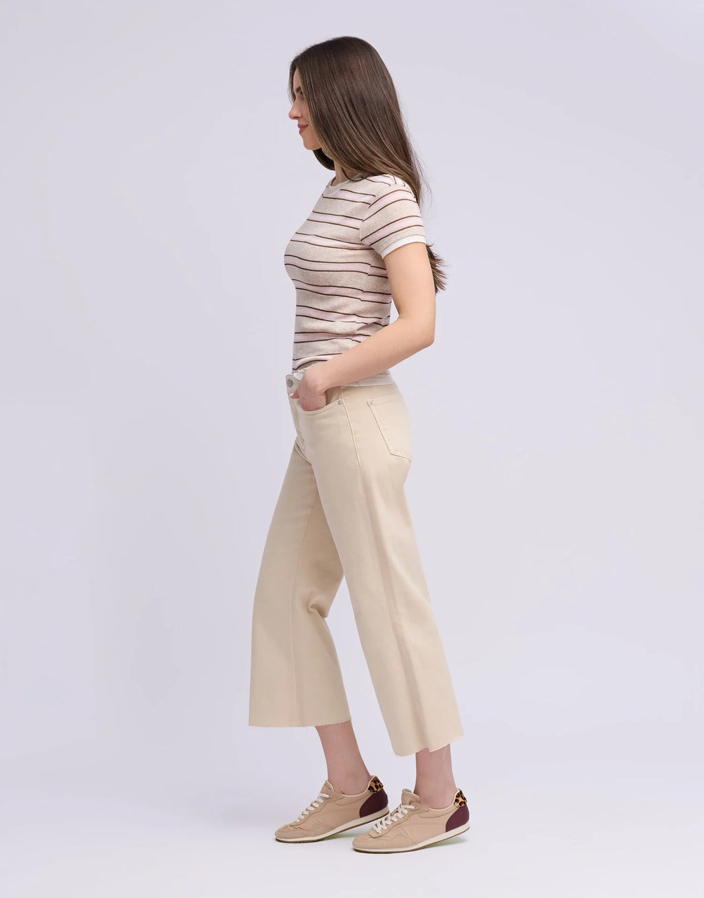 Jeans Lily à jambes larges - OPRAH -BEIGE - Yoga Jeans