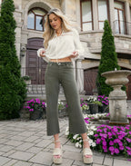 Jeans Lily à jambes larges - OPRAH KAKI - Yoga Jeans