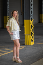 Roselyne - Blouse fleurie translucide