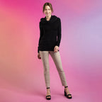 Robe Marie-Soleil noir et pantalon Josy sable: des créations québécoises signées KSL