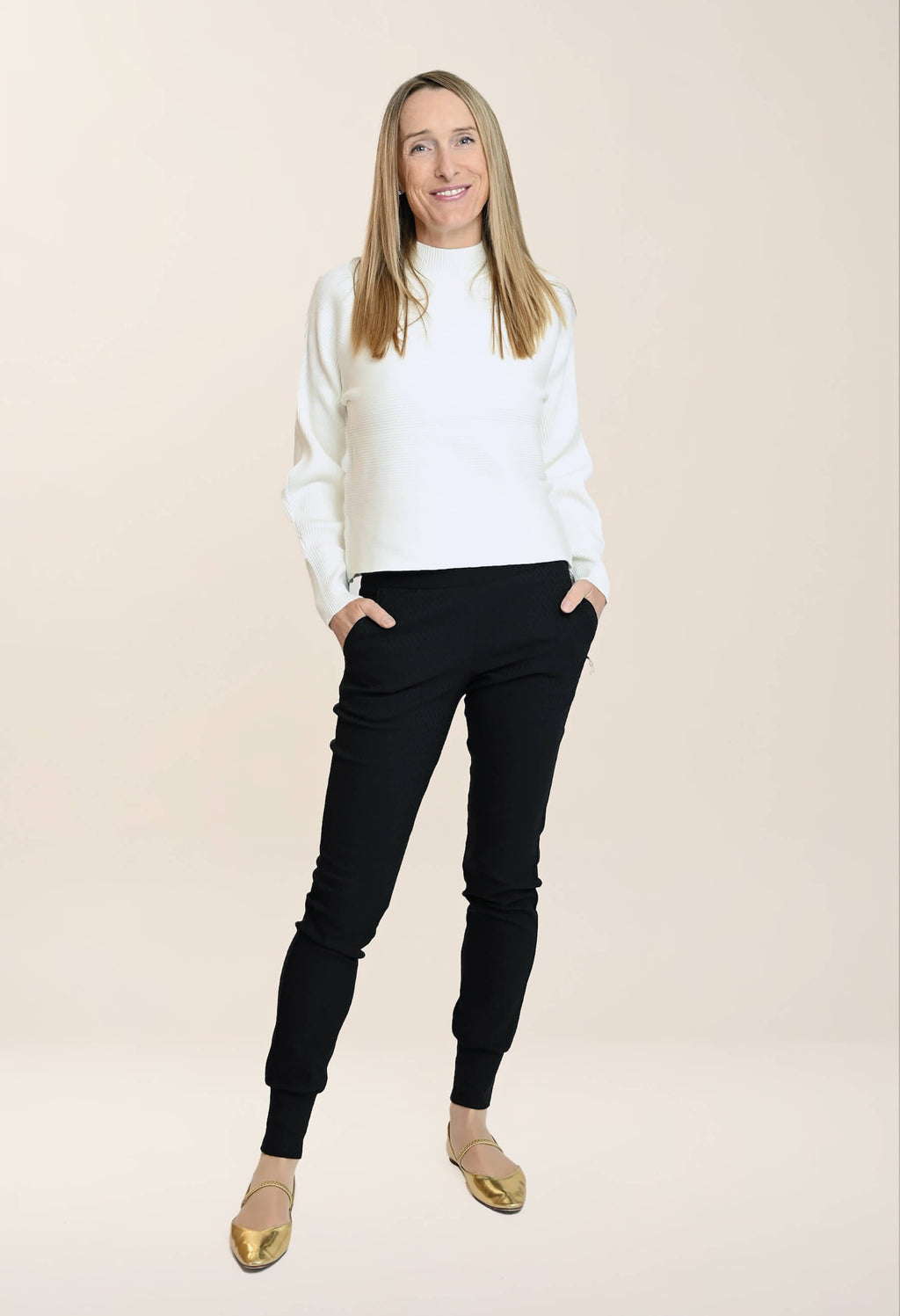 Léna - Chandail côtelé à col montant
