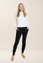 Léna - Chandail côtelé à col montant