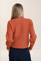 Léna - Chandail côtelé à col montant