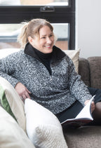 Charlie - Chandail bouclé à manches longues avec fermeture éclair