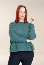 Danie - Chandail ample à manches longues et col montant