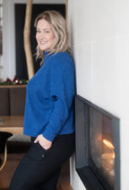 Danie - Chandail ample à manches longues et col montant