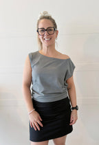 Fred - Sweater with very short sleeves and a round neckline