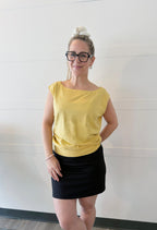 Fred - Sweater with very short sleeves and a round neckline