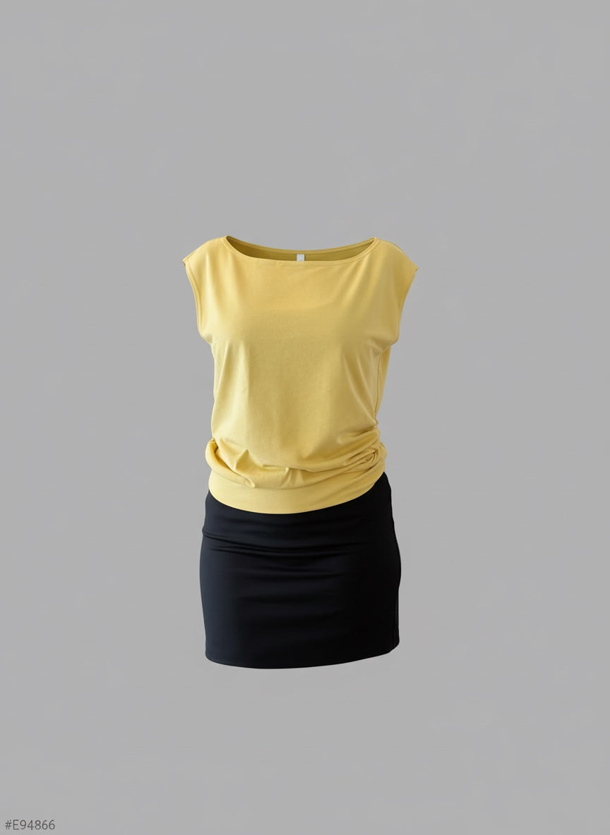 Fred - Chandail à manches très courtes et encolure ronde