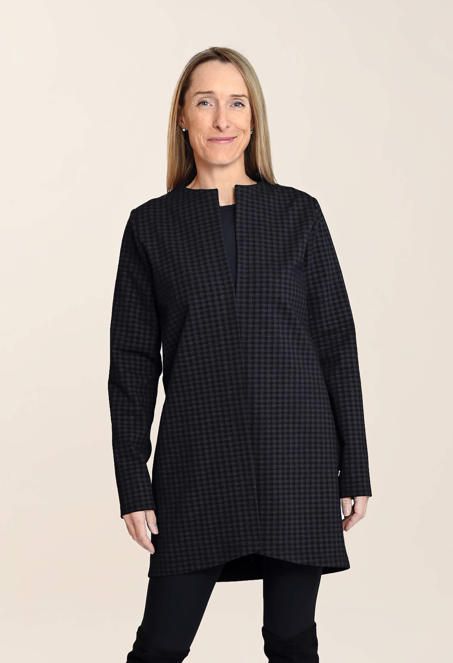 Juliana - Long, elegant jacket with side pockets