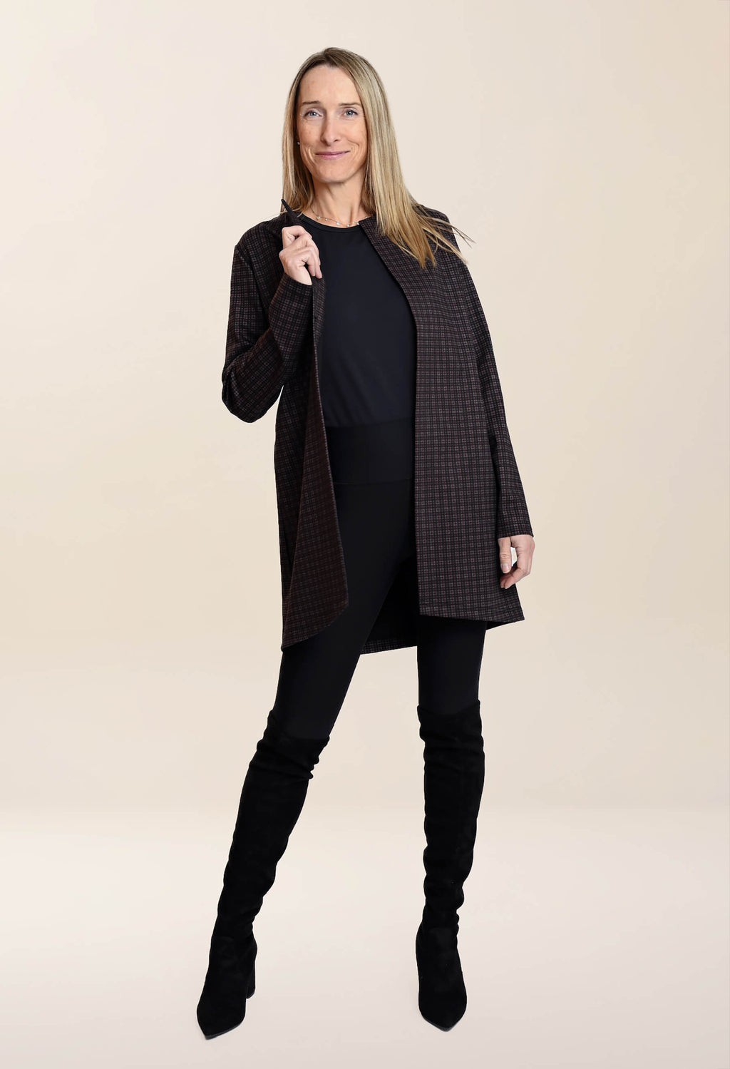 Juliana - Long, elegant jacket with side pockets