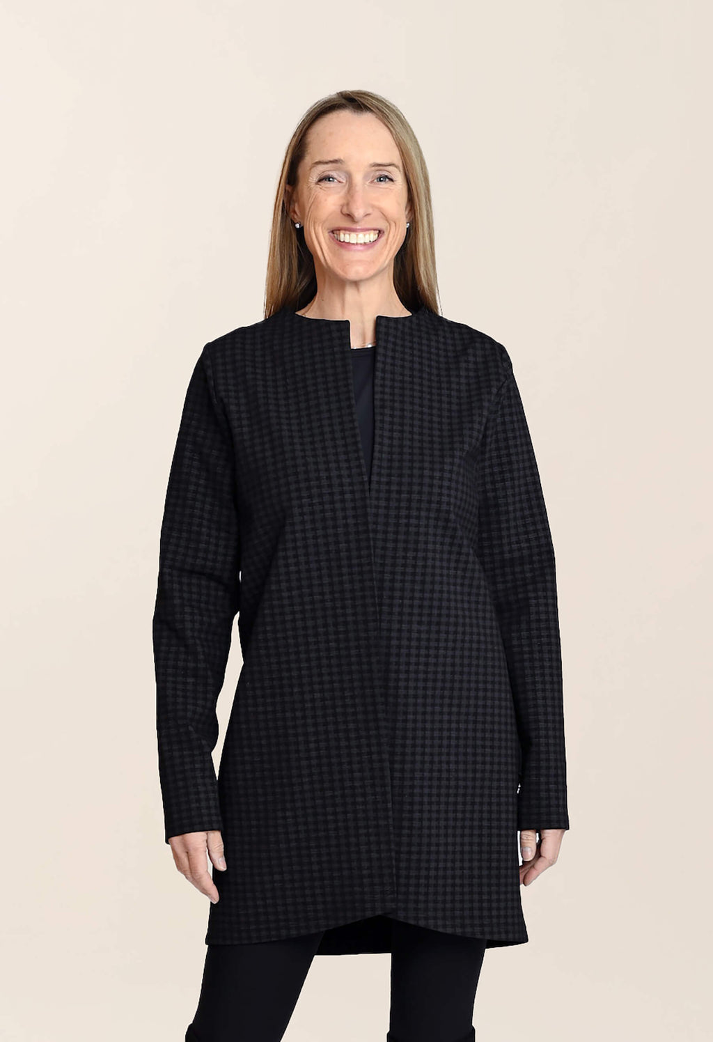 Juliana - Long, elegant jacket with side pockets