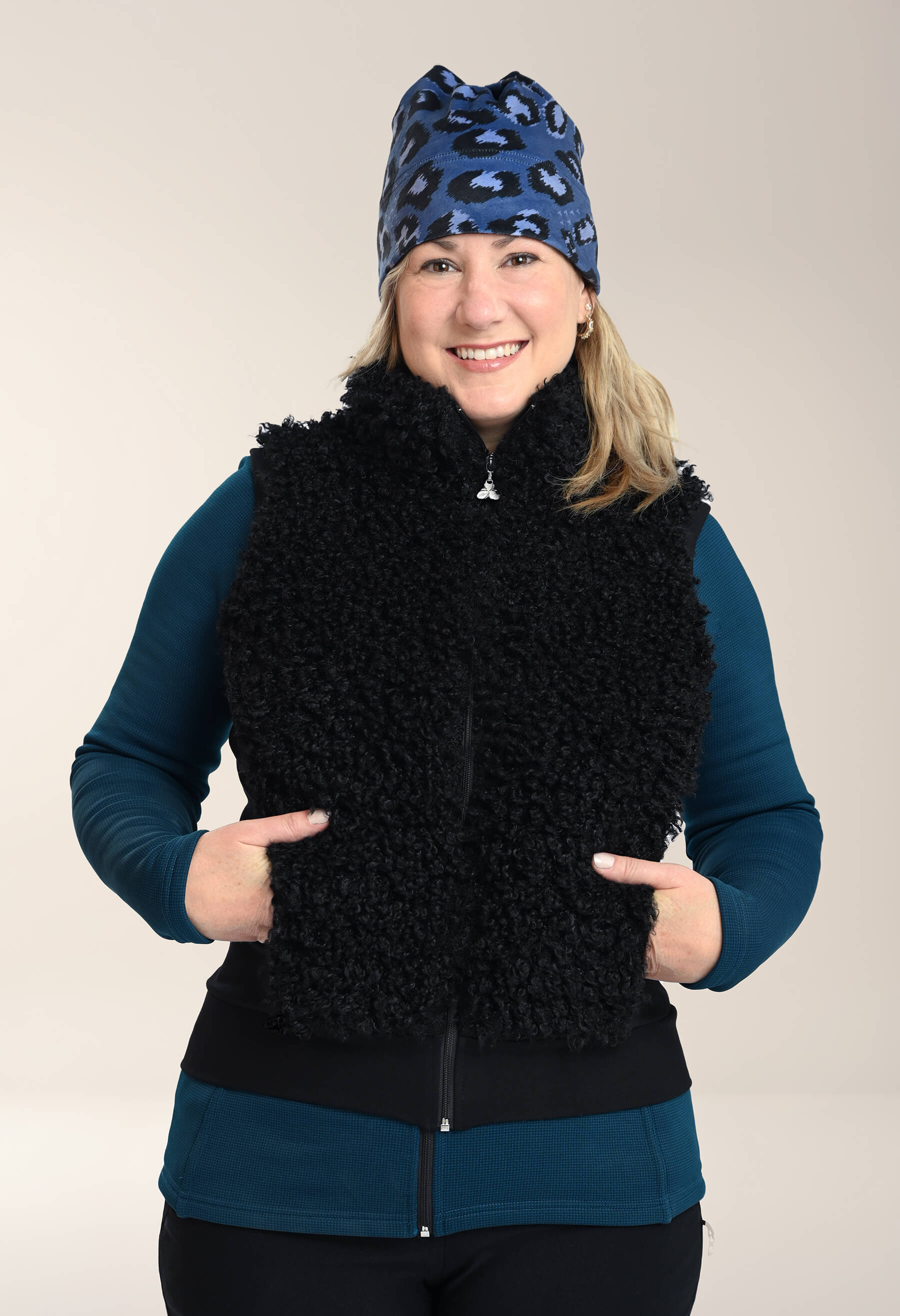 Louise - Tuque trois saisons au motif félin