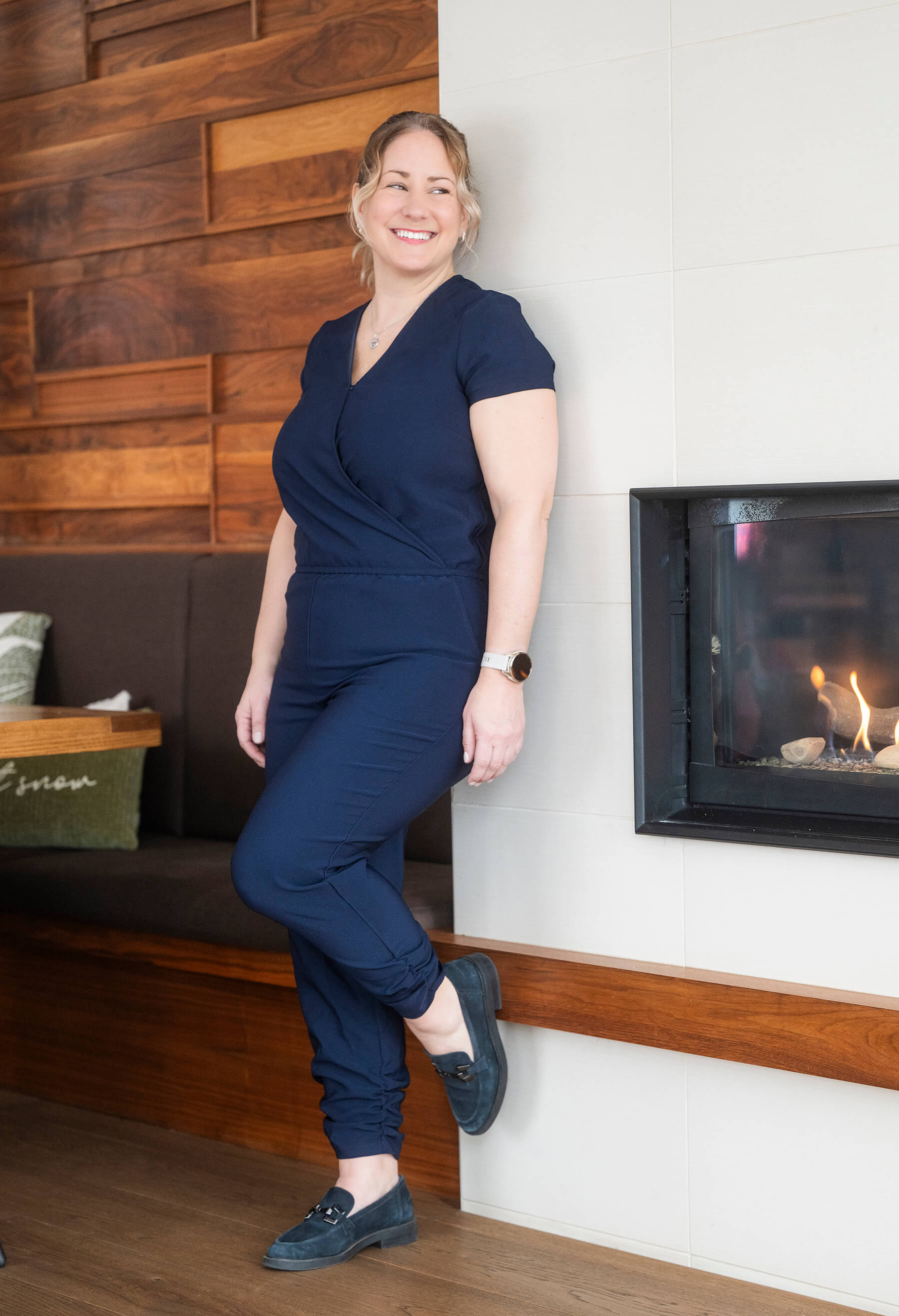 Maéva - Combinaison une-pièce à encolure cache-coeur