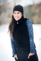 Lolia - Bi-material sleeveless jacket