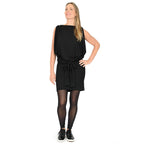 Convertible bamboo hooded cape - Black and Navy