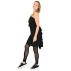 Convertible bamboo hooded cape - Black and Navy