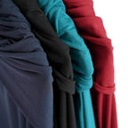 Convertible bamboo hooded cape - Black and Navy