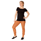 Basic short-sleeved sweater with a round neckline - Mekena