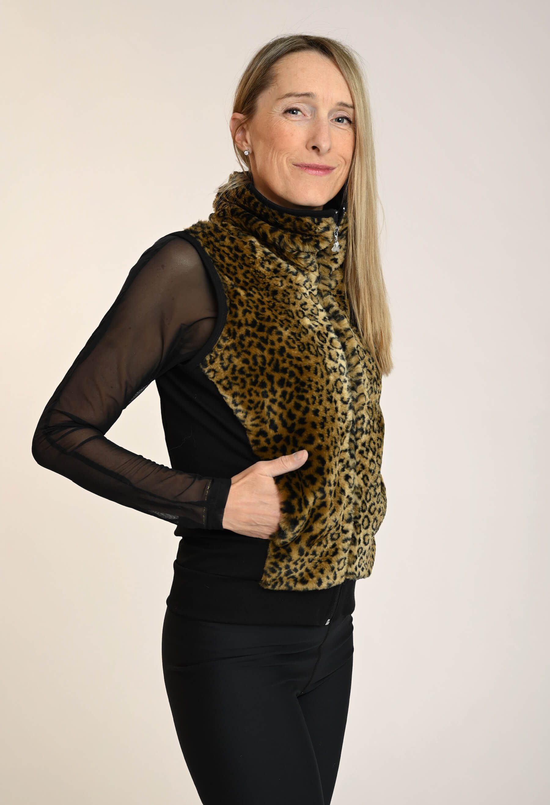 Lolia - Veste sans manches bi-matière