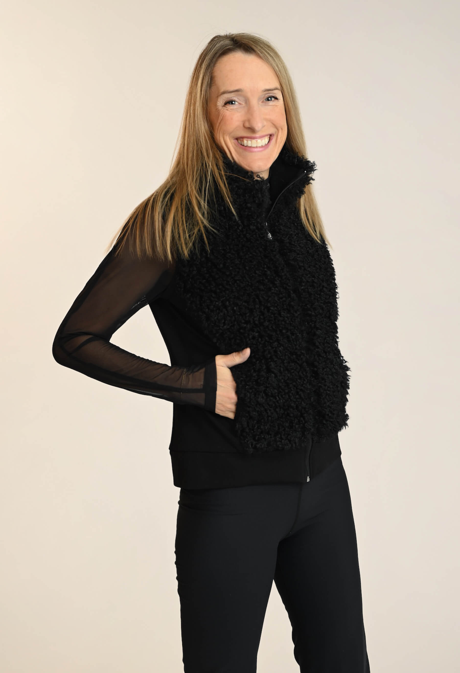 Lolia - Veste sans manches bi-matière