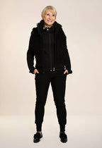 Lolia - Bi-material sleeveless jacket