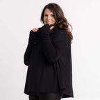 KSL Chandail Cape à capuche transformable en bambou - Noir et Marine