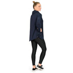 KSL Chandail Cape à capuche transformable en bambou - Noir et Marine