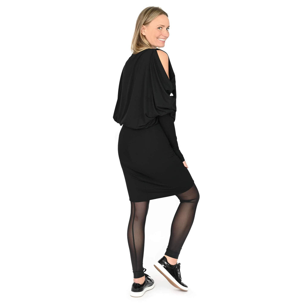 KSL Chandail Cape à capuche transformable en bambou - Noir et Marine
