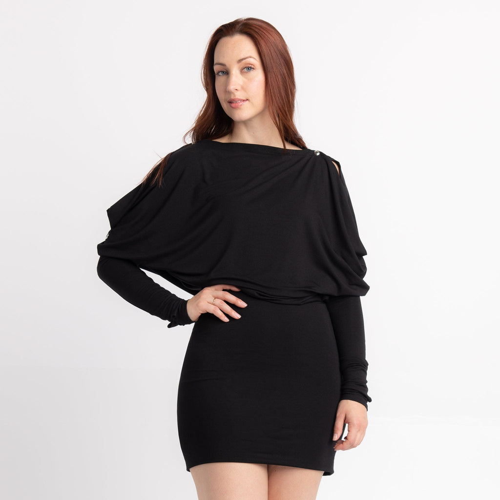 KSL Chandail XS-S / Noir Cape à capuche transformable en bambou - Noir et Marine