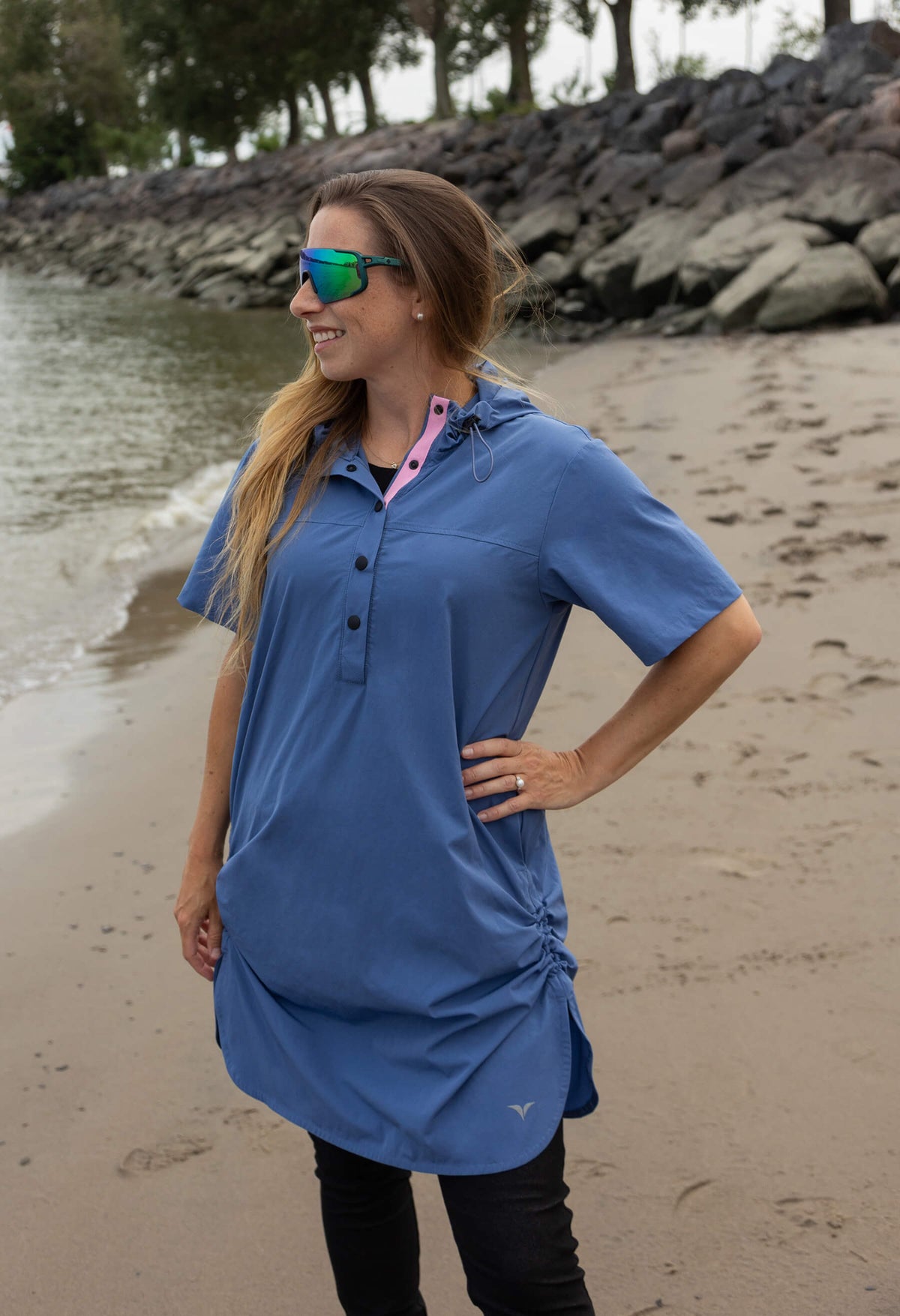 KSL Robe Bleu / XS Alvin - Robe ajustable à manches courtes