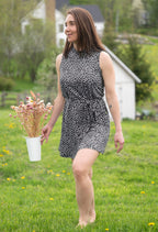 KSL Robe Noir / XS Laurie - Robe sans manches à pois