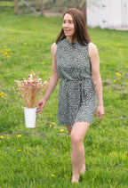 KSL Robe Vert / XS Laurie - Robe sans manches à pois