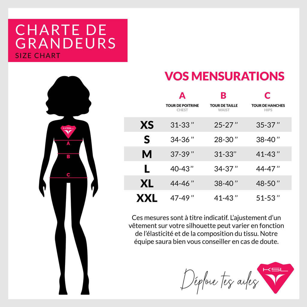 KSL Vêtement de vélo Ève - Culotte noire à taille régulière