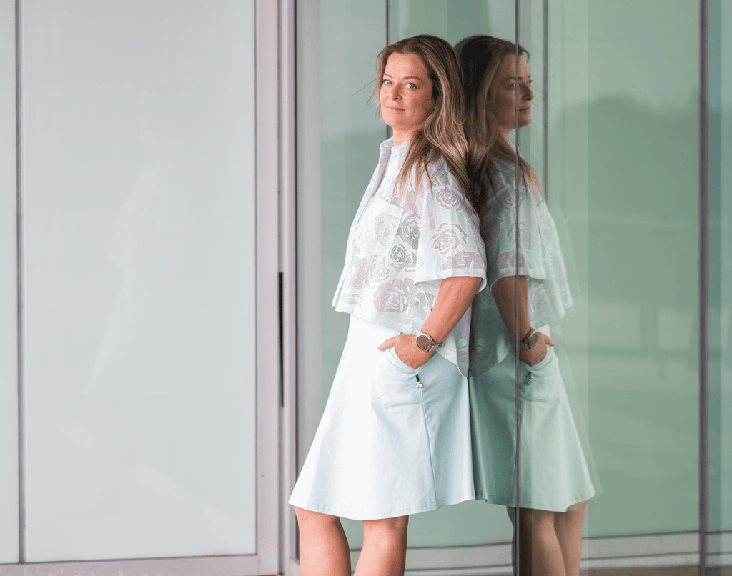 KSL2 Chandail Ivory / S Roselyne - Blouse fleurie translucide