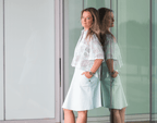KSL2 Chandail Ivory / S Roselyne - Blouse fleurie translucide