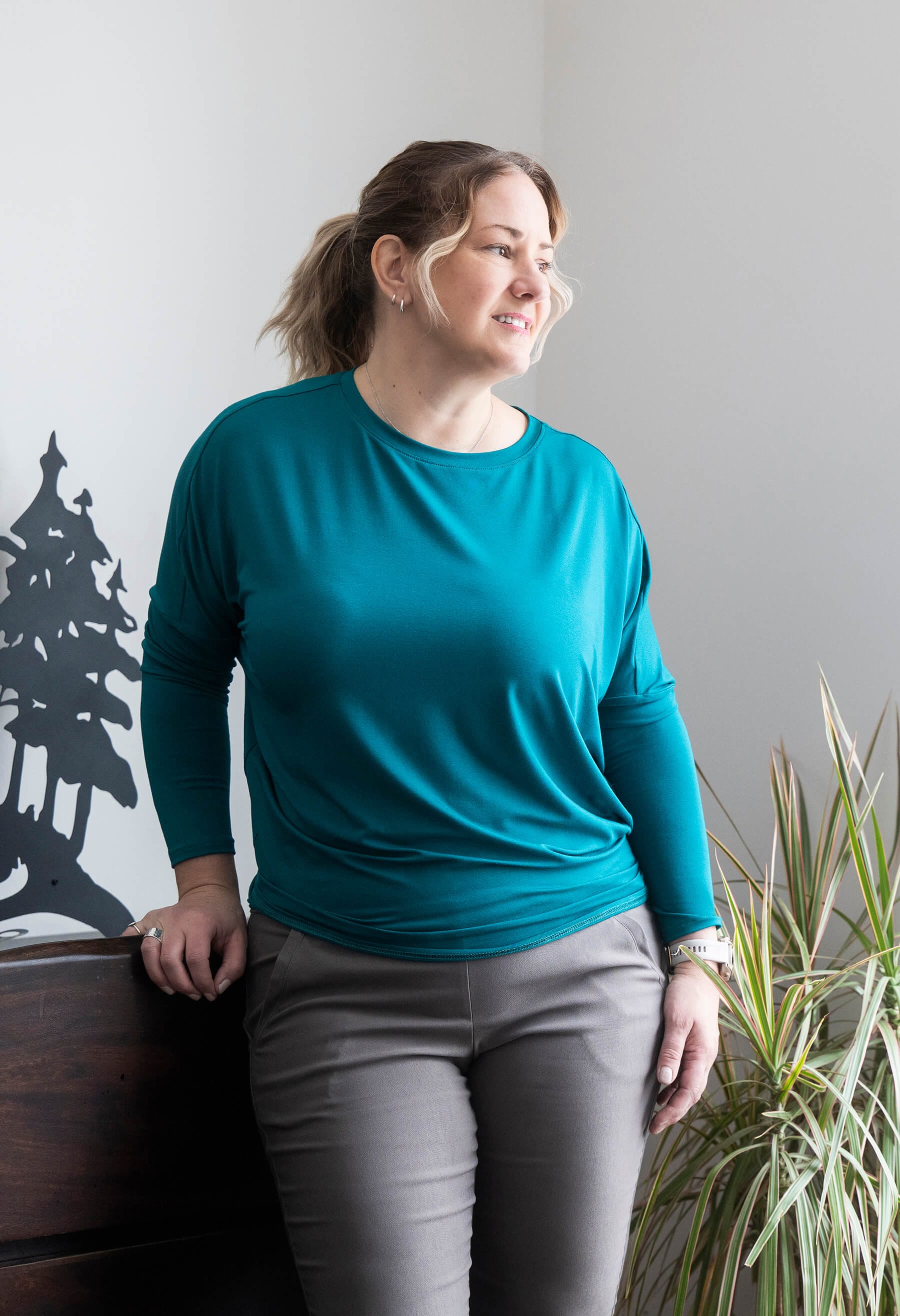 KSL2 Chandail Turquoise / XS Rose-Marie - Chandail fluide et ample à manches dolman