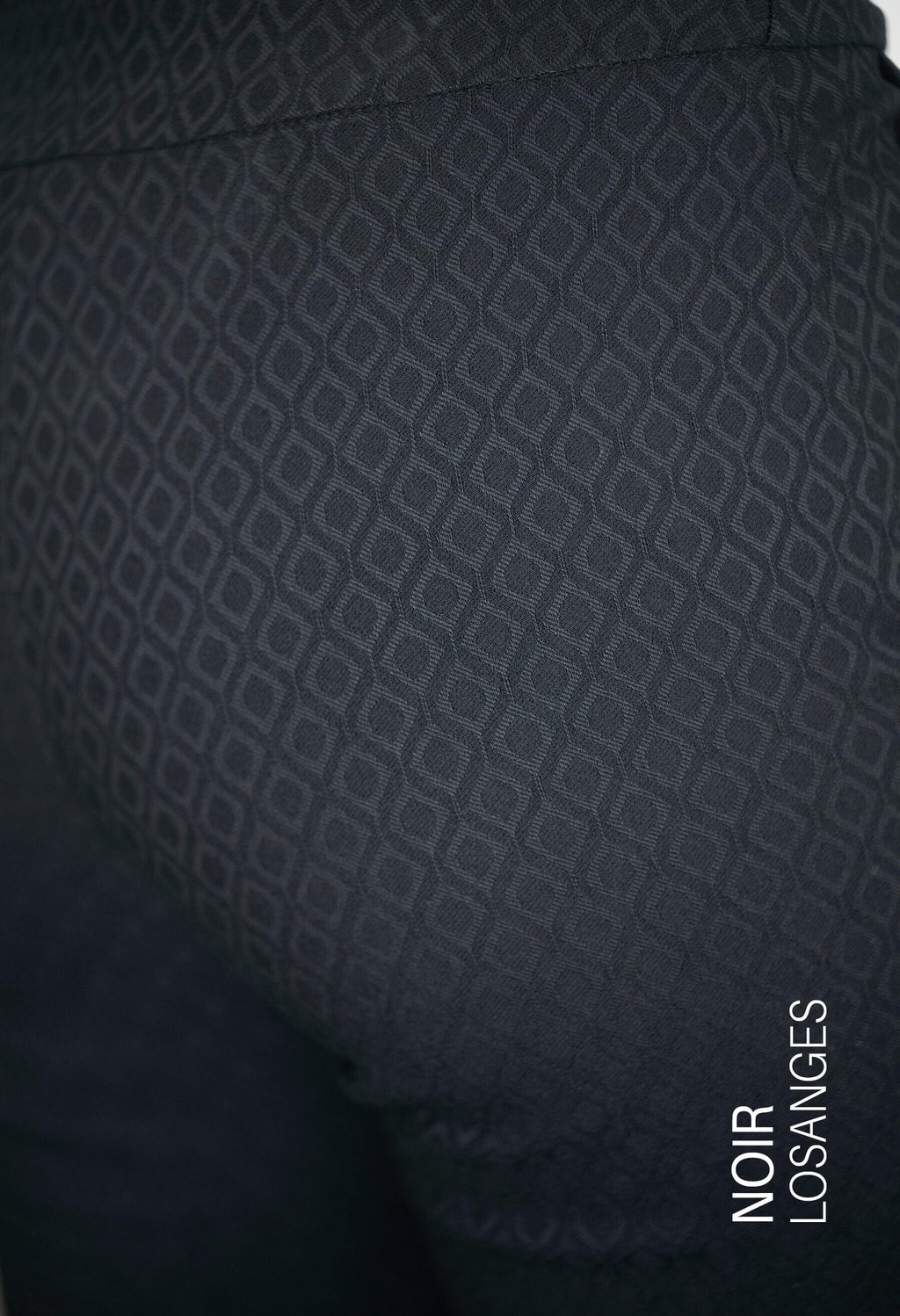 KSL2 Pantalon Noir - Losanges / XS Sasha - Pantalon texturé