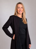 KSL2 Veste Rouge - Carreau / XS Juliana- Veste longue et élégante avec poches latérales