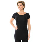 Basic short-sleeved sweater with a round neckline - Mekena